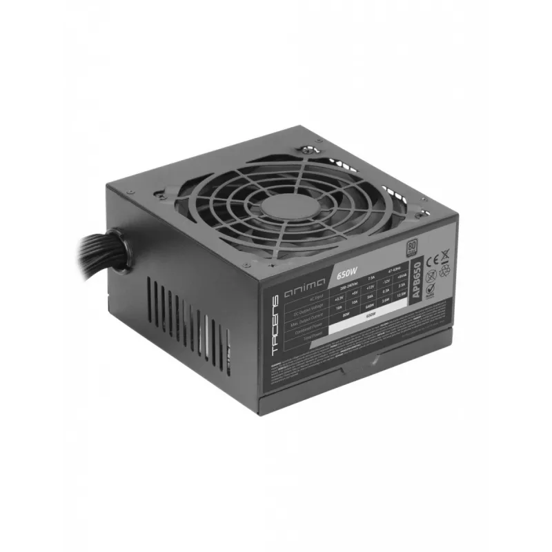 Fuente de alimentación TACENS ANIMA APB650 80+ Bronze 650W ATX, raíl único +12V, cables modulares