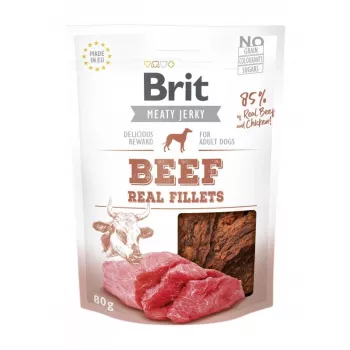 BRIT Meaty Jerky Beef Fillets - Snack para perros - 200 g