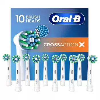 Cabezales de cepillo de repuesto Oral-B Pro CrossAction, pack de 10, blanco