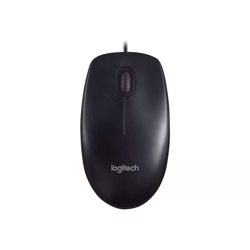 Logitech M90 ratón óptico de oficina con cable — 1000 DPI, ambidiestro, USB Type-A, negro