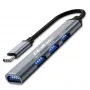 Hub USB QOLTEC 53792, USB-C 3.1 a 4 puertos (USB 3.0 x1, USB 2.0 x3)