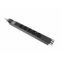 Lanberg PDU-05E-0200-IEC-BK unidad de distribución de corriente (PDU) 5 salidas AC 1U Negra