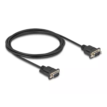 DeLOCK cable serie RS-232 D-Sub9 conector macho a conector macho 2 m negro