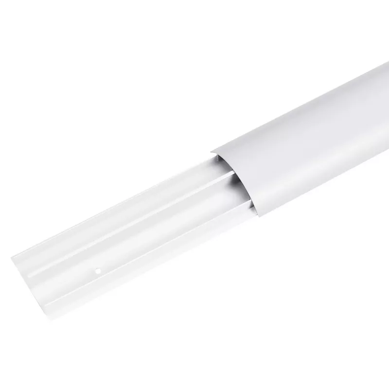 Canaleta de aluminio MACLEAN MC-814 W blanca — organizador de cables, perfil rígido de aluminio para ocultar cables
