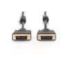 DIGITUS - Cable DVI - Dual Link - DVI-D (M) - DVI-D (M) - 5,0 m - encapsulado, tornillos moleteados - Negro (AK-320101-050-S)