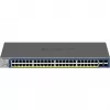 NETGEAR Switch inteligente apilable Gigabit/10G PoE de 52 puertos (GS752TXP)