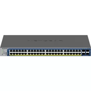 NETGEAR Switch inteligente apilable Gigabit/10G PoE de 52 puertos (GS752TXP)