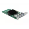 DeLOCK tarjeta PCI Express x4 a 4 x externo USB 3.0 Quad Channel - formato Low Profile