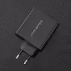 Qoltec 51716 cargador de pared 63 W, USB-C PD + USB QC 3.0, 5-20 V 1,5-3 A, negro