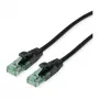Cable de red Cat.6A UTP ROLINE RM, negro, 0,5 m