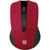 Ratón óptico inalámbrico DEFENDER MM-935 RF — ambidiestro, 1600 DPI, rojo, receptor RF USB, pilas AAA