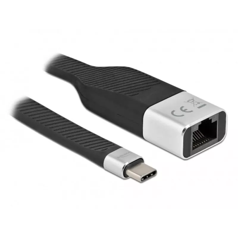 Cable plano FPC DeLOCK 86936 USB Type-C a Gigabit LAN 15 cm