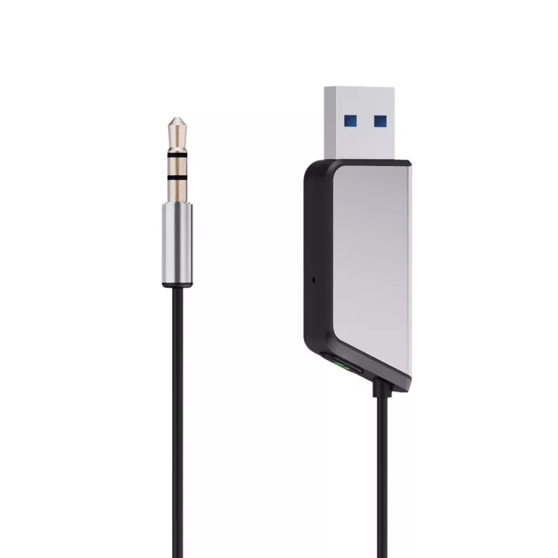 Savio TR-16 adaptador transmisor AUX con función manos libres, Bluetooth 5.3, Google Assistant/Siri