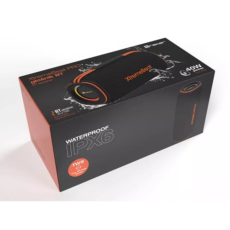 Altavoz portatil Bluetooth Tracer XtremeBeat Pro TWS negro 40 W