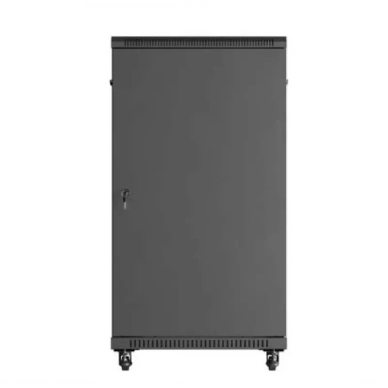 Armario rack LANBERG FF01-6222-12B 22U 600x1200 mm negro con puertas frontal y trasera de cristal