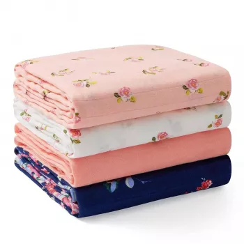 Pack de 4 mantas de muselina para envolver Momcozy 47 x 47 pulgadas
