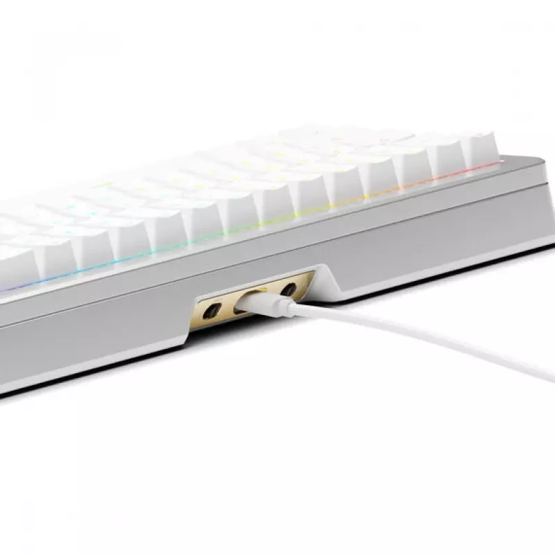 Teclado gaming mecánico GLORIOUS GMMK 3 Pro 65% Pre-Built ANSI US con switches Fox HE, plata