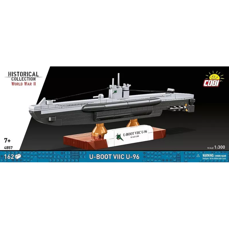 Modelo a escala de submarino Cobi Type VIIC 1:300, set 4857