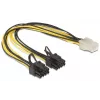 Cable de alimentación interno DeLOCK 83433 0,3 m PCI-E 6+2 pines 6 pines