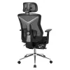 Silla giratoria mark adler MA-EXPERT 5.7 — silla de oficina ergonómica de malla, altura ajustable, reposacabezas, reposabrazos, reposapiés, negra