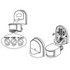 Sensor de movimiento y crepuscular de pared 180° Maclean MCE25 GR, máx. 1200W, gris