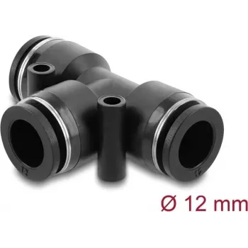 DeLOCK 60751 conector neumático en T 12 mm con dos orificios de montaje