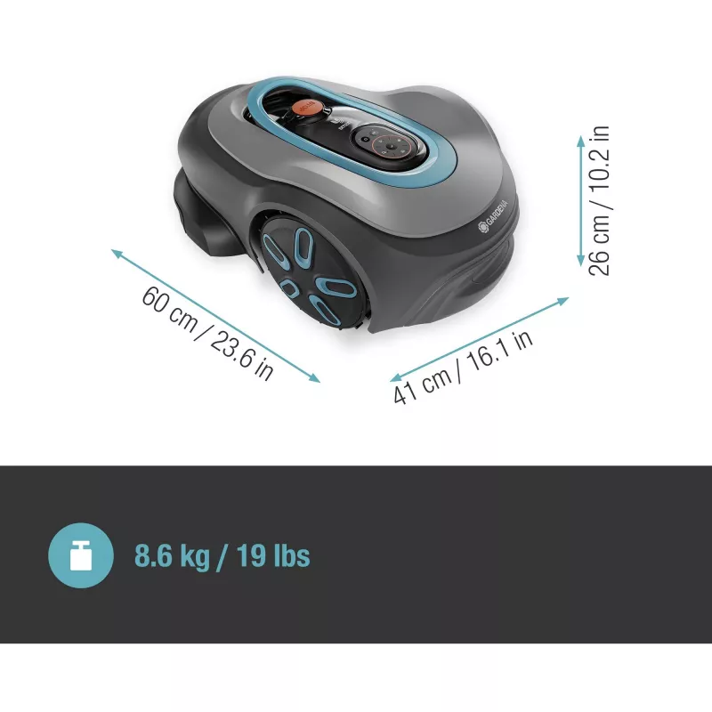 Robot cortacésped Gardena smart SILENO pro batería 600 m² 16 cm