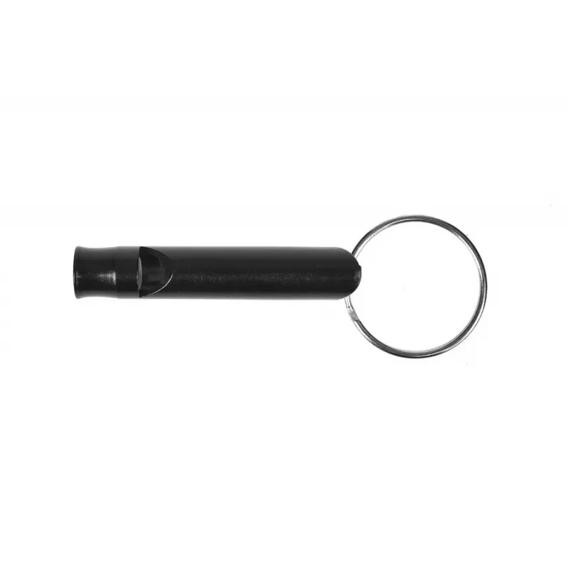 Silbato de supervivencia GUARD YC-010-BL aluminio, negro, 45 mm de longitud, 8 mm de diámetro