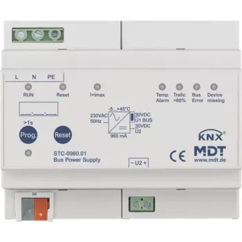 MDT STC-0960.01 alimentación de bus con diagnóstico 8TE, REG, 960mA (STC-0960.01)