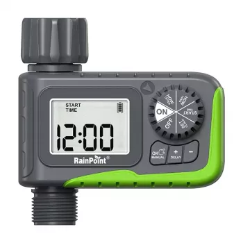 Programador de riego de 1 zona RainPoint ITV105 – programa de riego programable, control de riego con una salida
