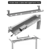 Mesa regulable en altura Up Up Bjorn Gray, tablero L Blanco
