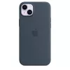 Funda de silicona Apple iPhone 14 Plus MagSafe Storm Blue