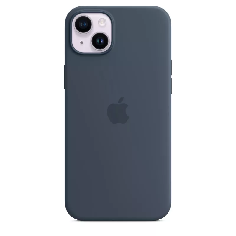 Funda de silicona Apple iPhone 14 Plus MagSafe Storm Blue