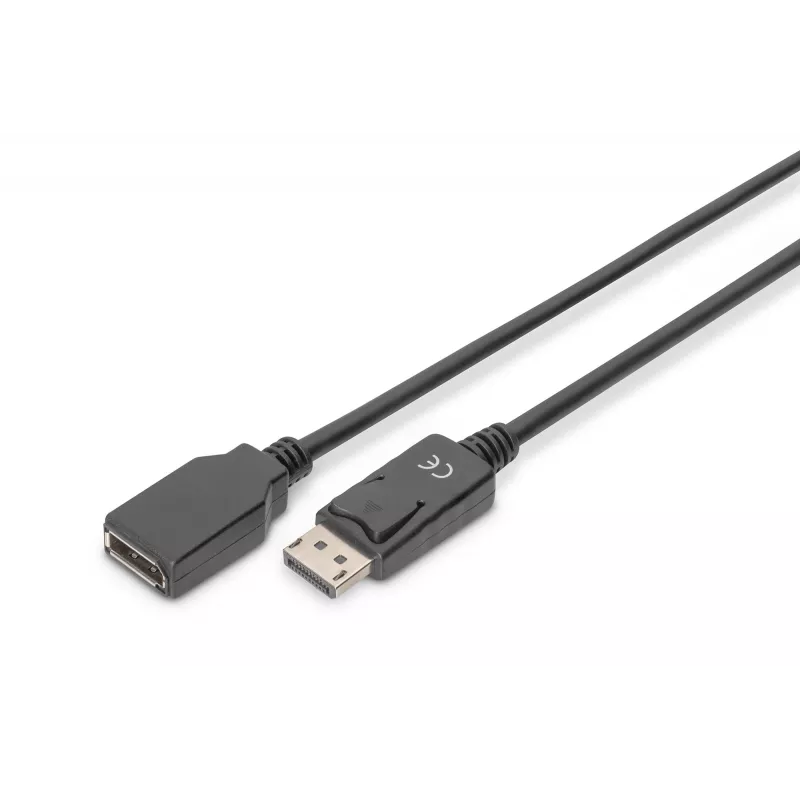 Digitus ASSMANN - Cable alargador DisplayPort - DisplayPort (M) - DisplayPort (H) - 2 m (DisplayPort 1.2) - moldeado - Negro (AK-340200-020-S)
