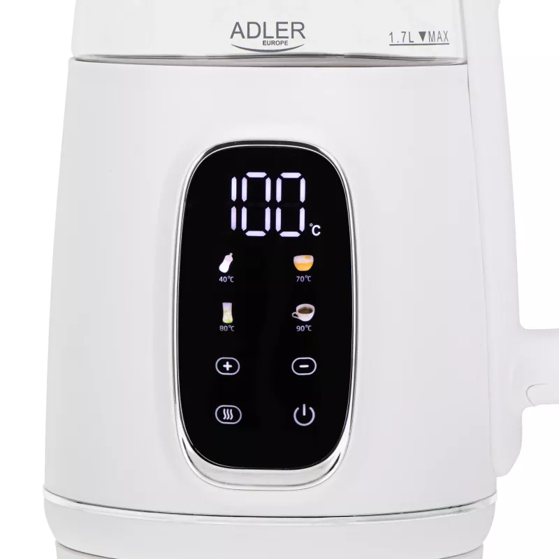 Hervidor eléctrico ADLER AD 1305 blanco/plata