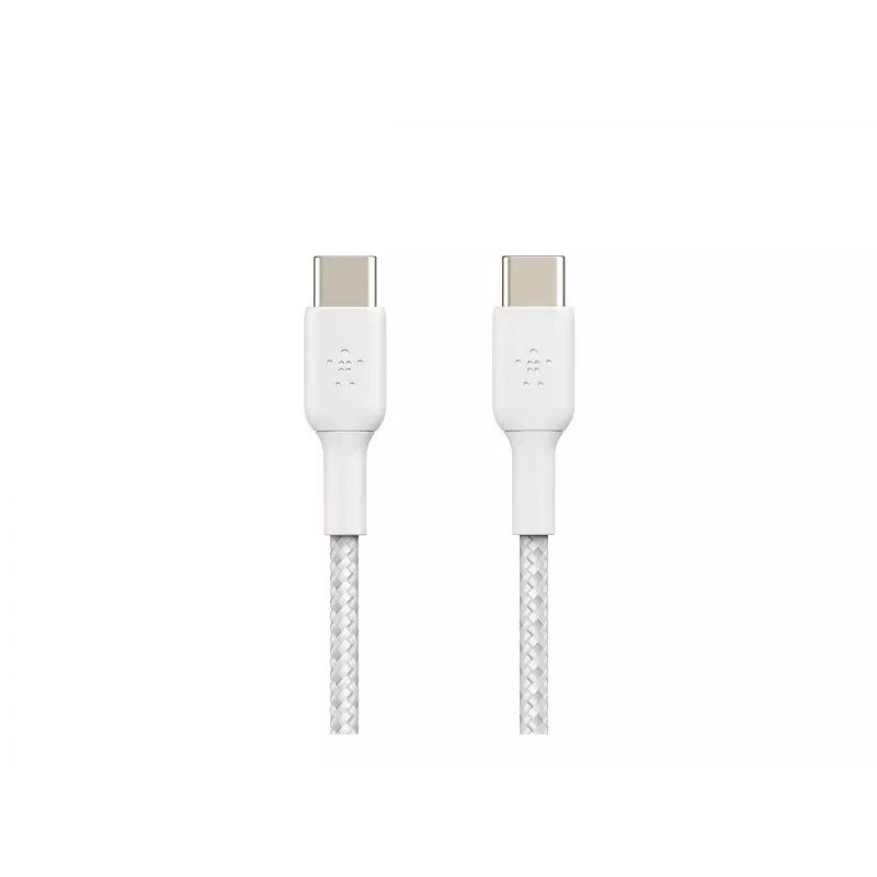 Belkin BOOST CHARGE - cable USB - USB-C de 24 pines (macho) a USB-C de 24 pines (macho) - USB 2.0 - 2 m - blanco