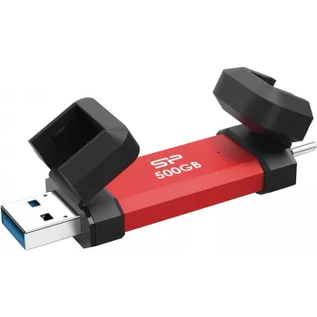 SSD portátil Silicon Power DS72 500 GB, USB-C/USB-A 3.2 Gen 2