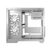 Caja PC MODECOM Volcano Panorama Midi Tower blanca — micro ATX, cristal templado, ARGB, USB-C, compatible con GPU de 400 mm