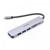 Hub USB-C Unitek 7en1 aluminio PD 100W 5 Gbps — adaptador multipuerto con Power Delivery