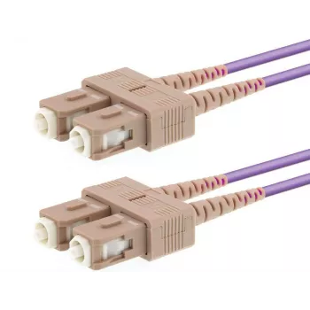 Cable de fibra óptica LOGON AL5SCSC10I/4I OM4 10 m 2x SC a 2x SC (rosa)