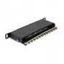 Panel de parcheo DeLOCK 10 pulgadas 8 puertos Cat.6A 0,5U negro