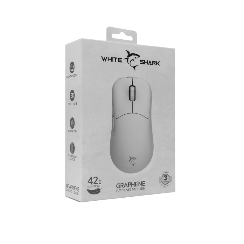 Ratón White Shark GM-5014 Graphene blanco USB
