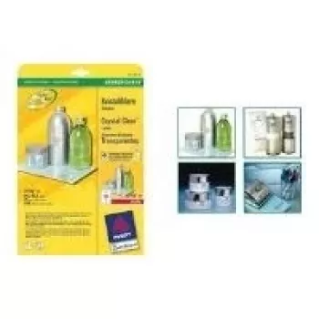 Avery L7781 - etiquetas de poliéster transparentes - transparente - 25,4 x 45,7 mm - 1000 etiqueta(s) (25 hojas x 40) (L7781-25)