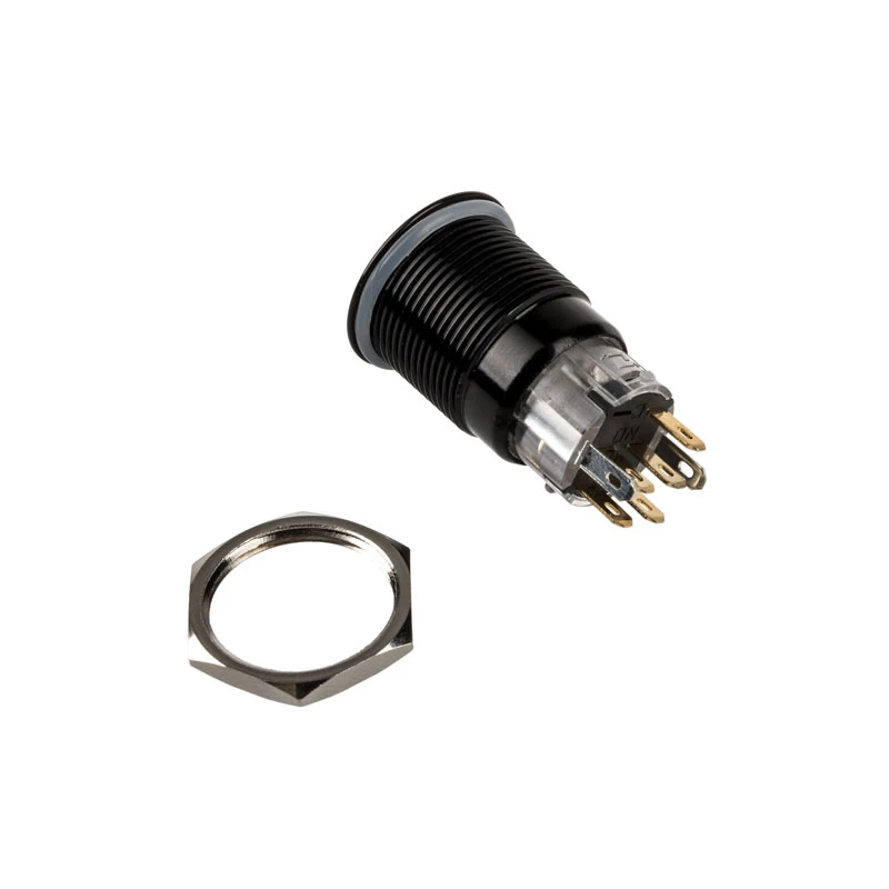 Interruptor/pulsador antivandálico DimasTech 19mm Blackline Dot RGB PD218