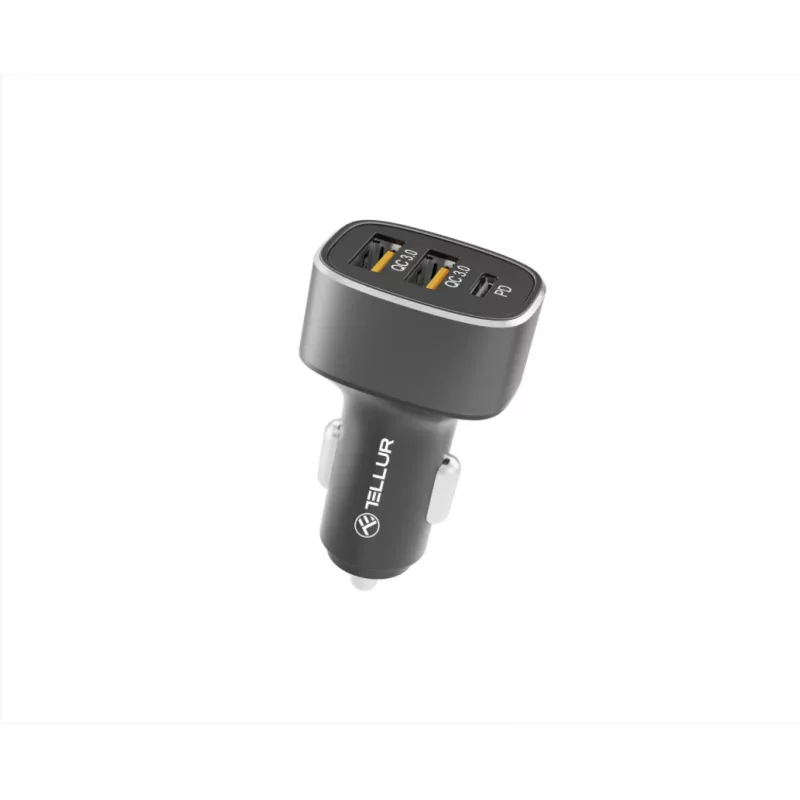 Cargador de coche Tellur FCC9 56W 9A — fuente de alimentación USB para coche, 56W de potencia total, 9A máx.