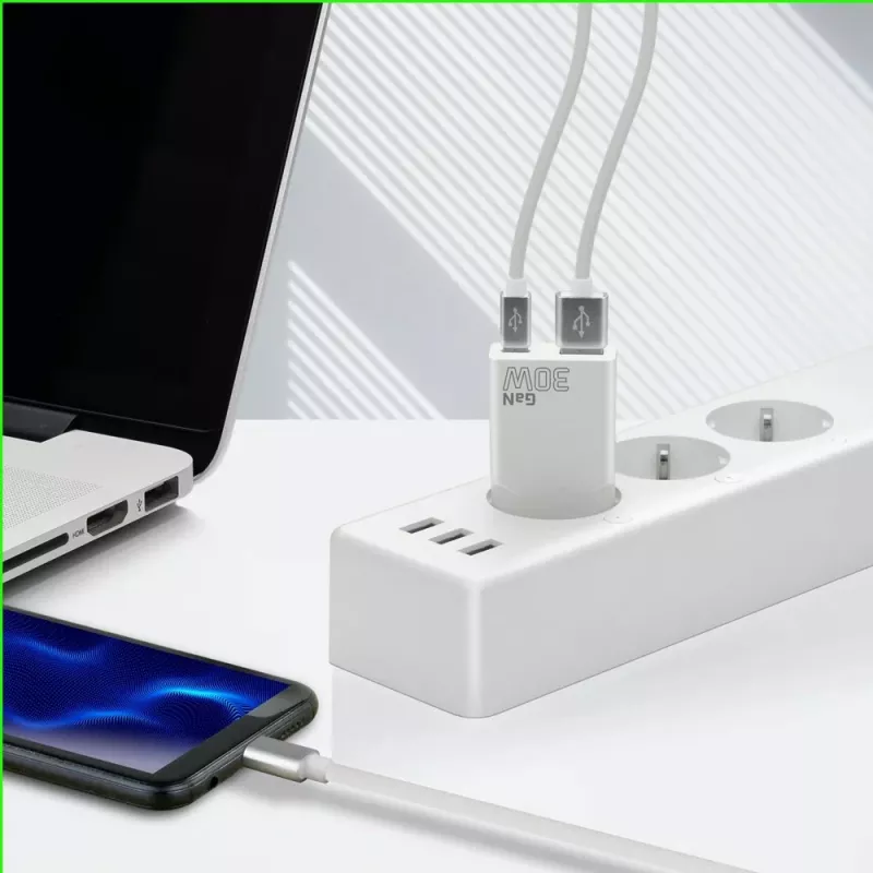 Cargador de pared USB universal everActive SC-380Q Super slim QC 3.0 – Quick Charge 3.0, diseño compacto