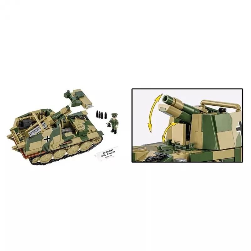 Set de construcción Cobi SD.KFZ.138/1 Grille, 720 piezas, modelo de exposición
