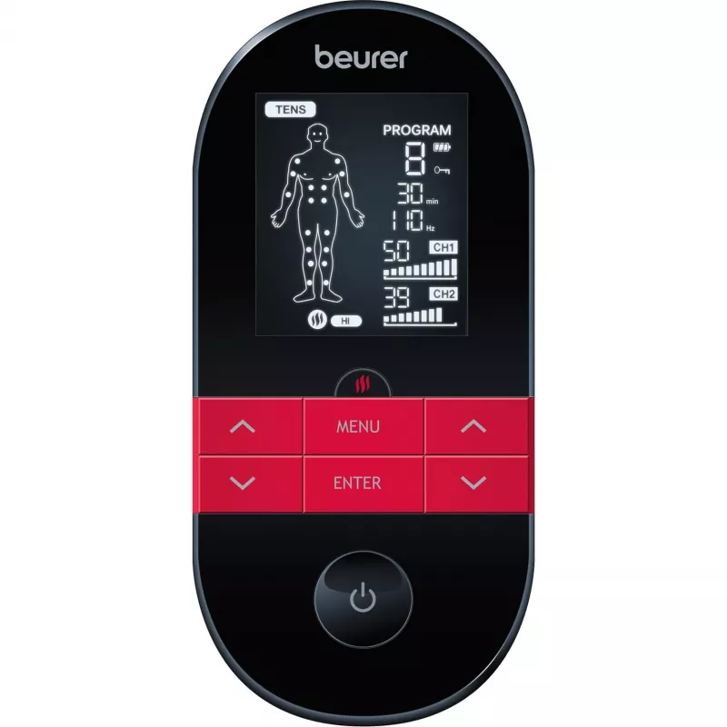 Electroestimulador TENS/EMS Beurer EM 59 Heat - 64 programas, batería