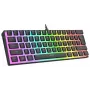 Teclado mecánico RAMPAGE RADIANT K11 RGB rojo negro — con cable, retroiluminación RGB, formato completo