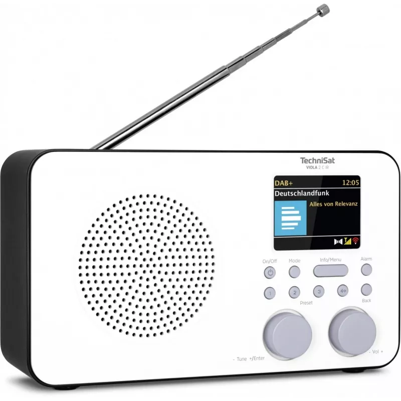 Radio por internet TECHNISAT VIOLA 2 C IR — Sintonizador analógico y digital, DAB+/FM, Wi-Fi, 3 W, TFT 2,4